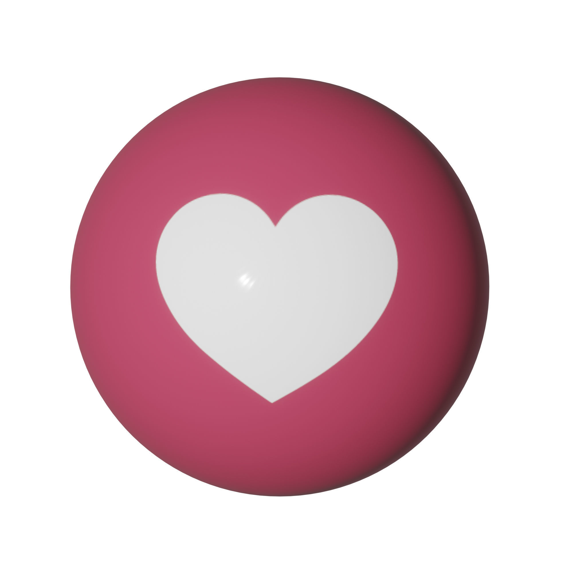 RedPink Love Icon Pack Low-poly 3D model_11