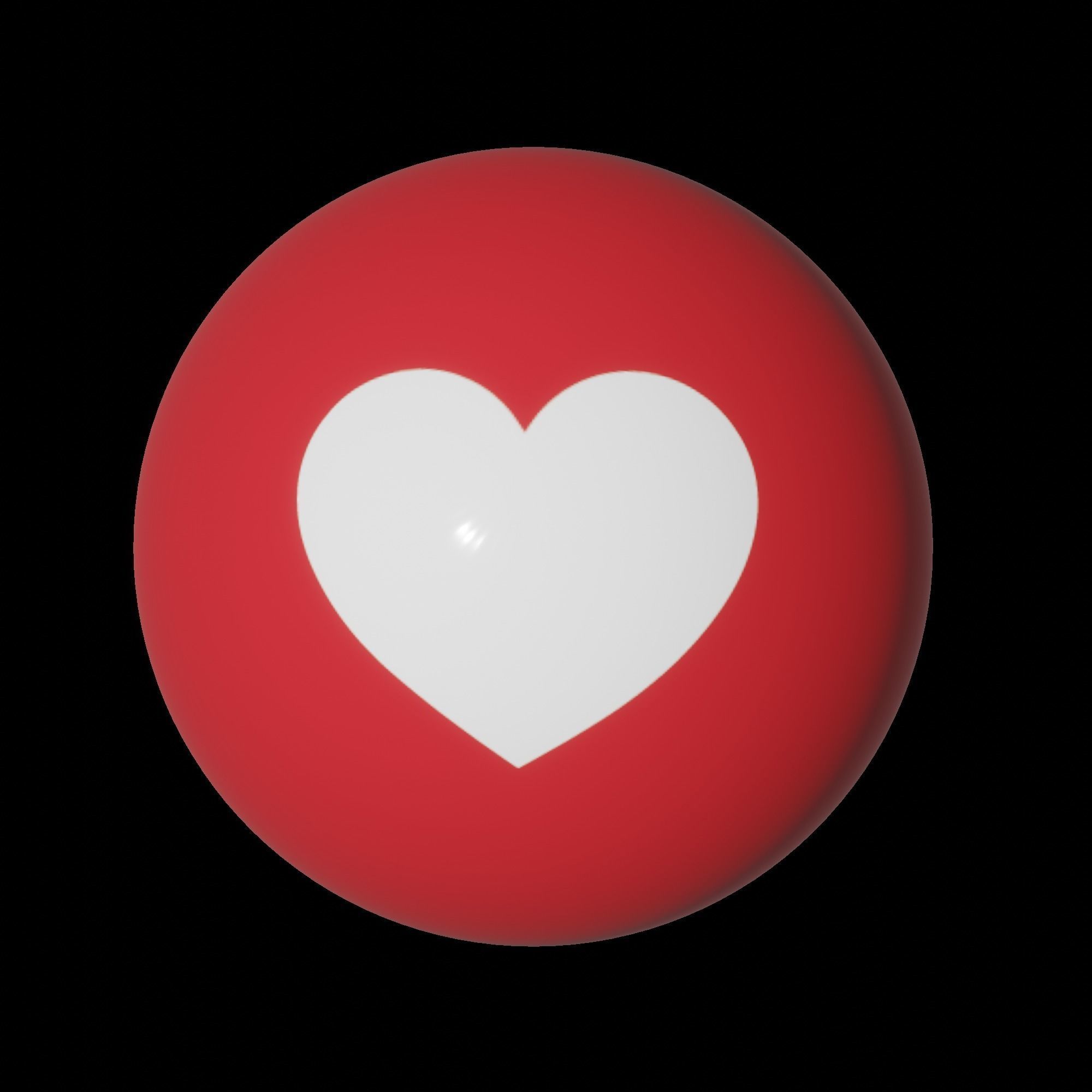 RedPink Love Icon Pack Low-poly 3D model_4