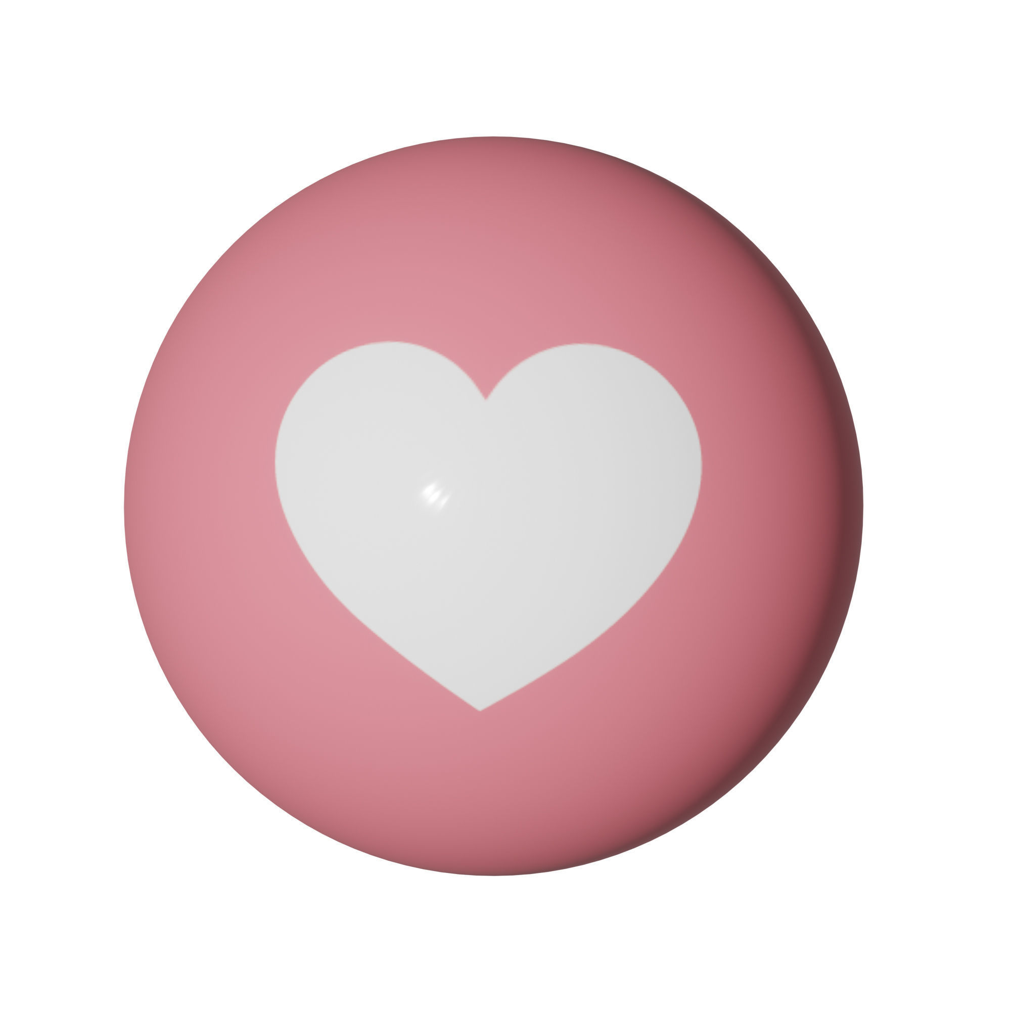 RedPink Love Icon Pack Low-poly 3D model_8