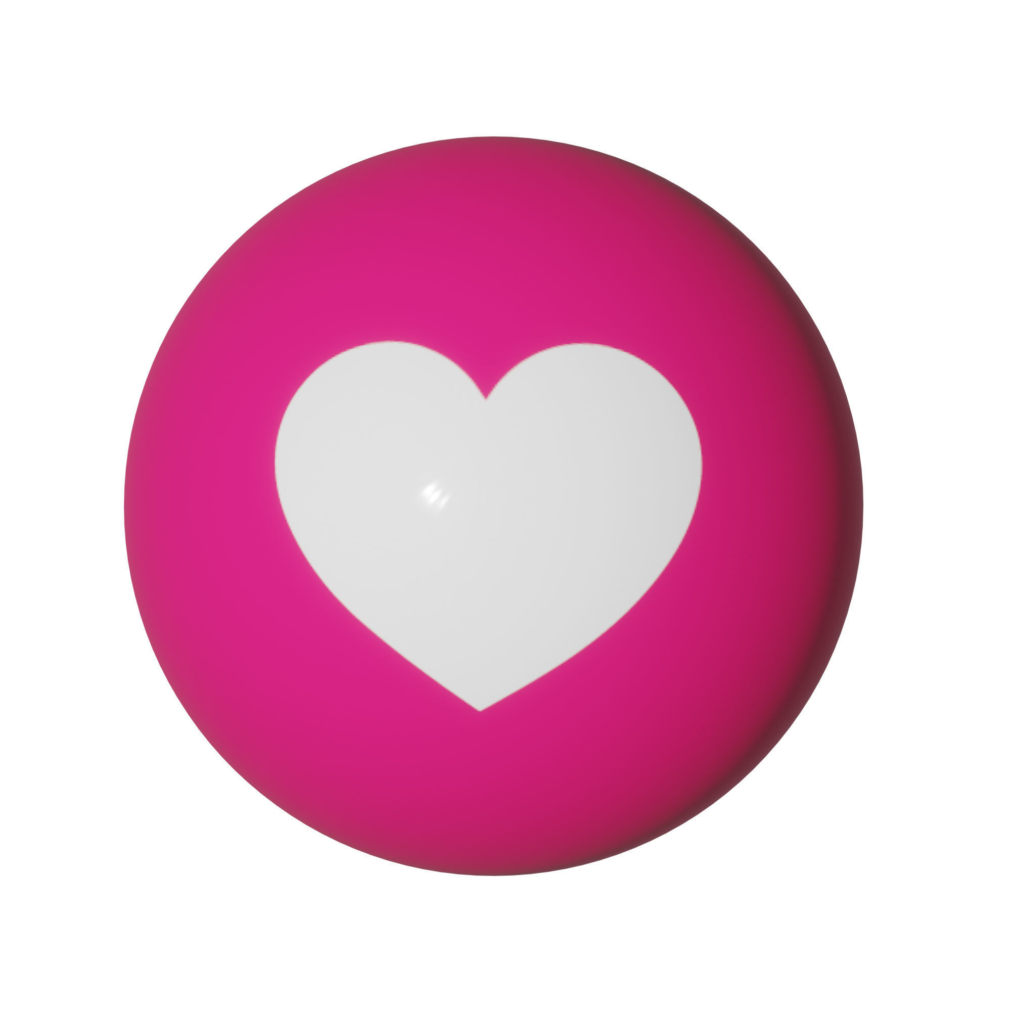 RedPink Love Icon Pack Low-poly 3D model_12