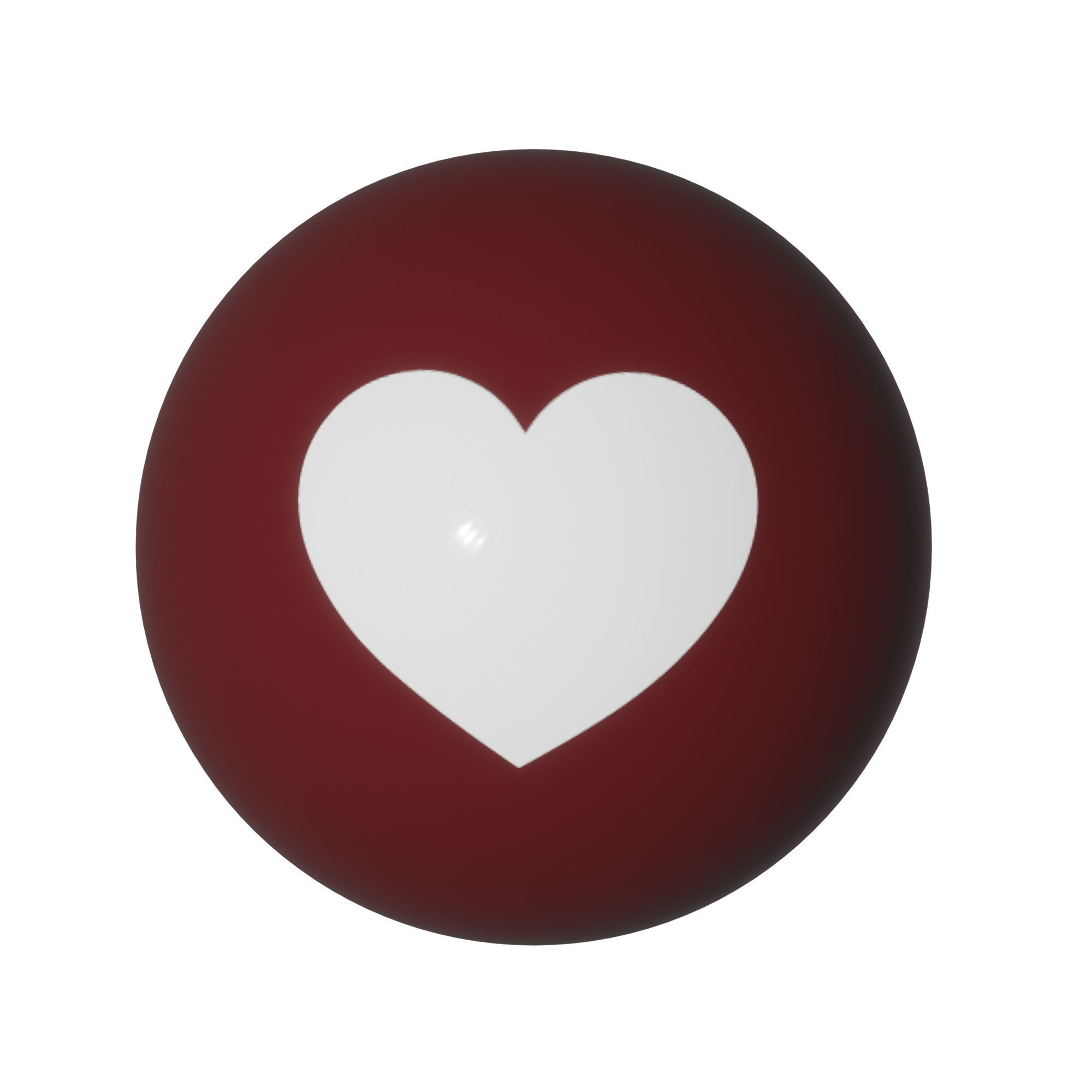 RedPink Love Icon Pack Low-poly 3D model_1