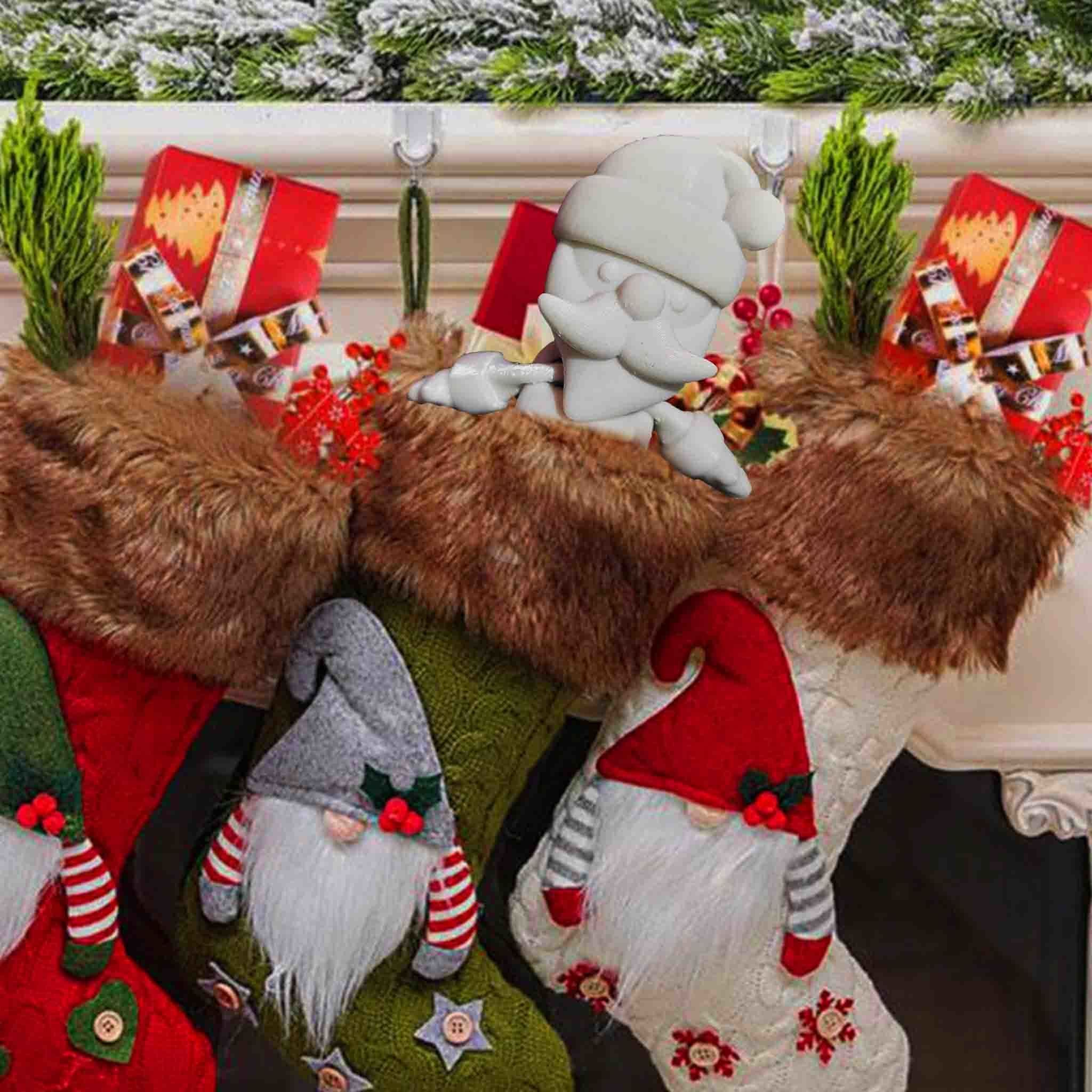 SANTA FLEXI TOY PLUS KEYRING 3D print model_10