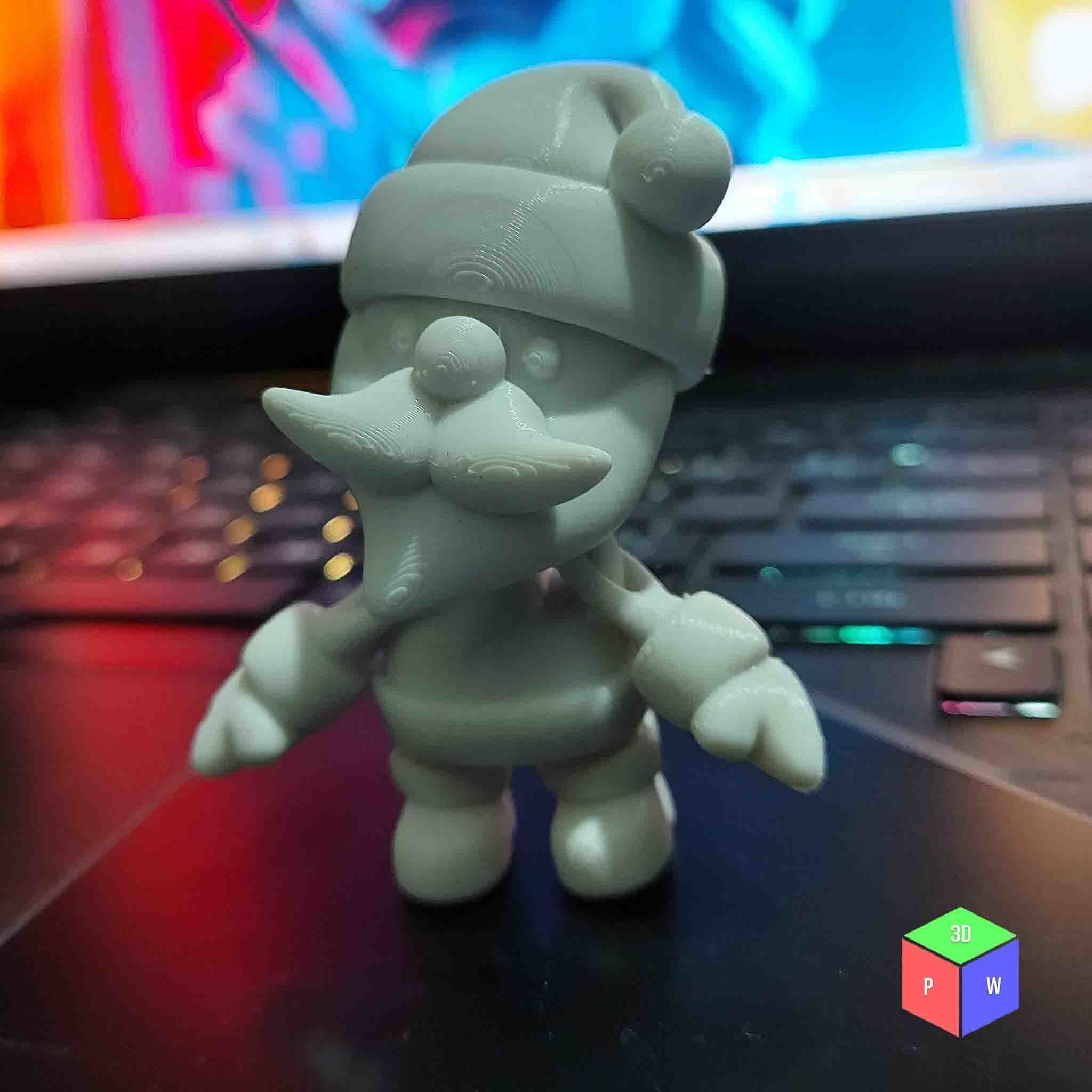 SANTA FLEXI TOY PLUS KEYRING 3D print model_11