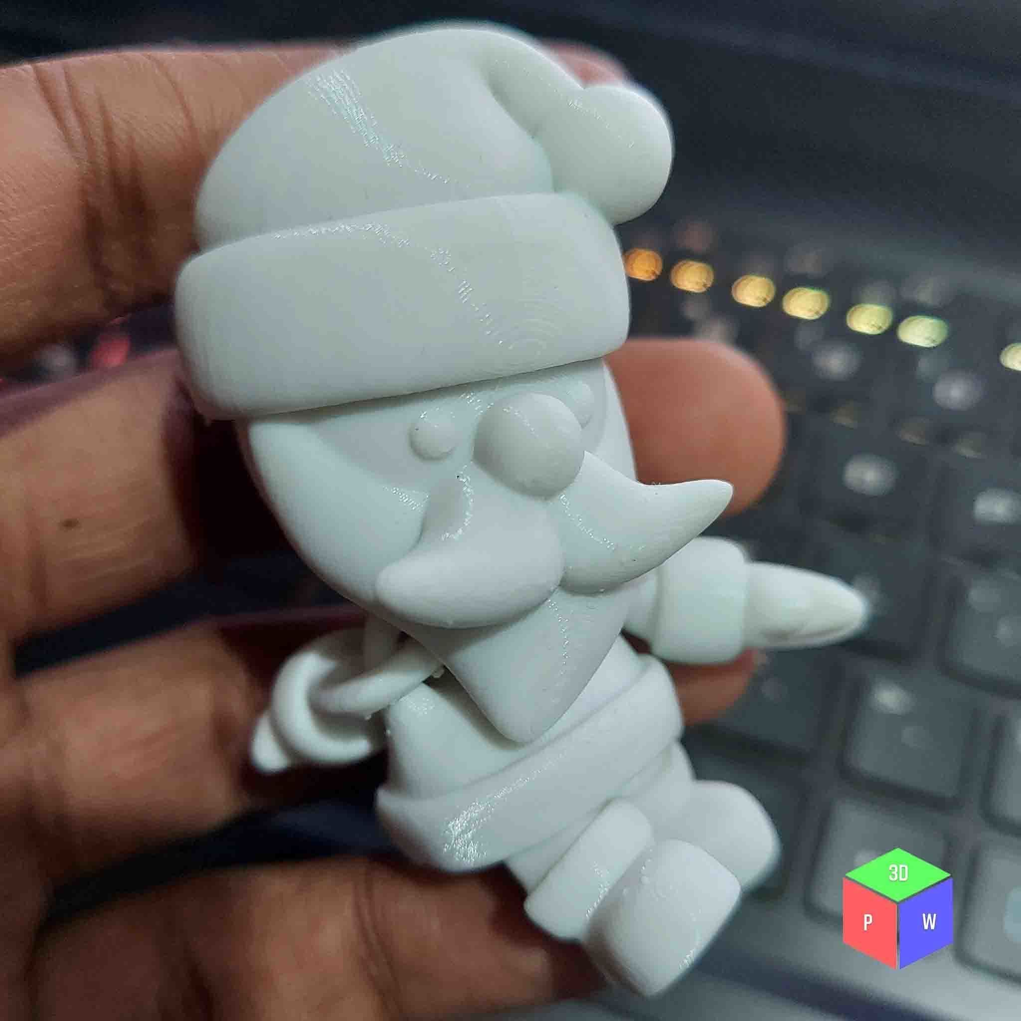 SANTA FLEXI TOY PLUS KEYRING 3D print model_2