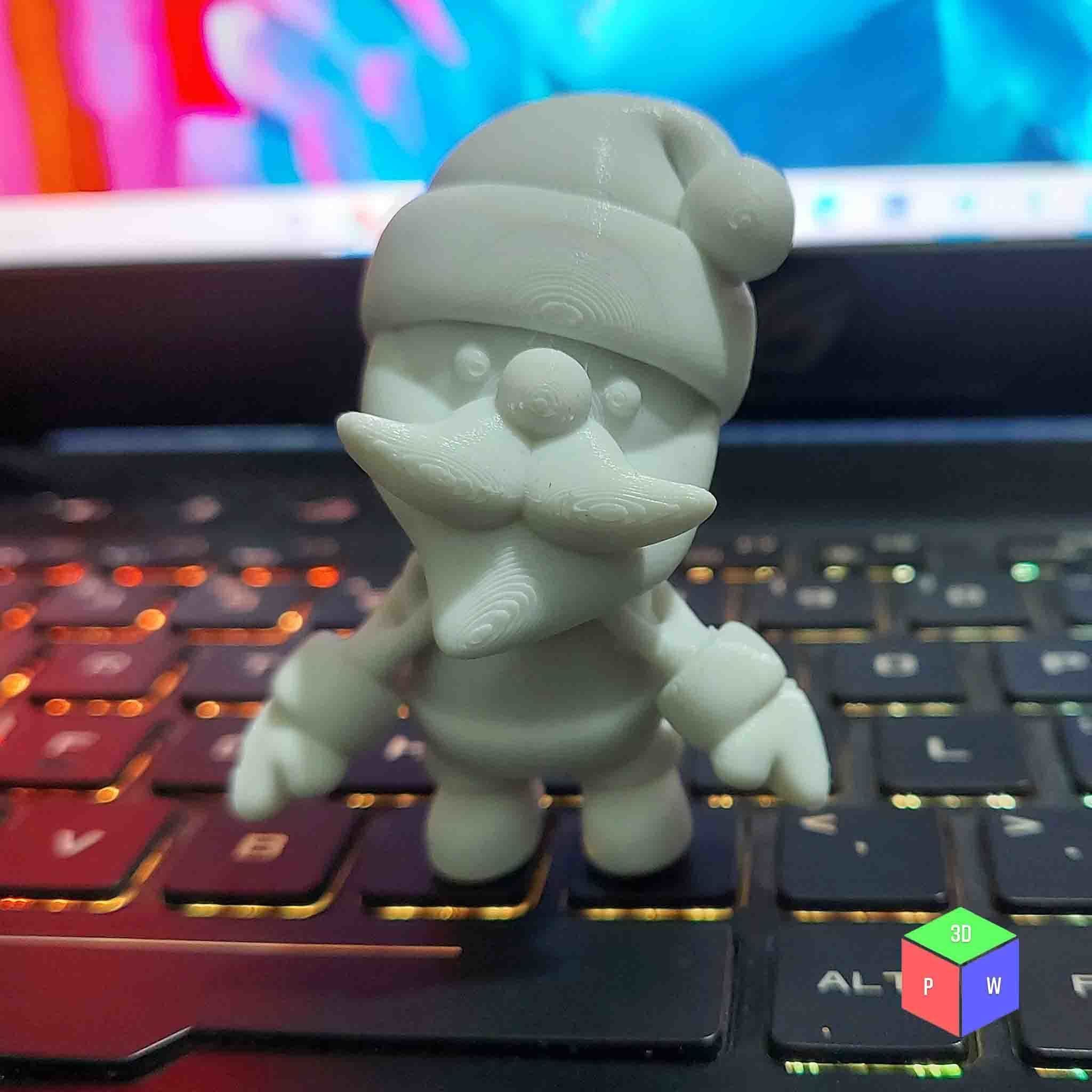 SANTA FLEXI TOY PLUS KEYRING 3D print model_12