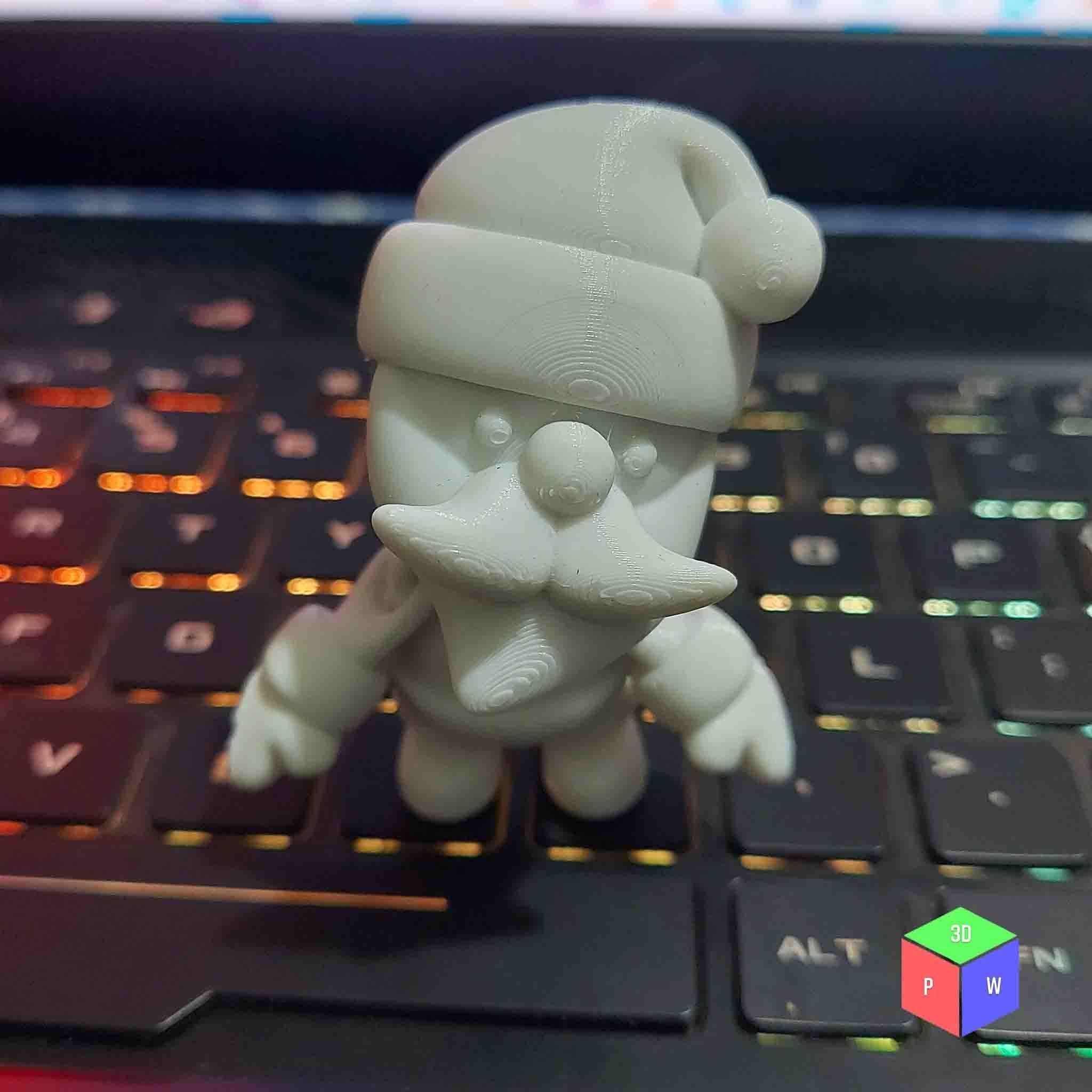 SANTA FLEXI TOY PLUS KEYRING 3D print model_13