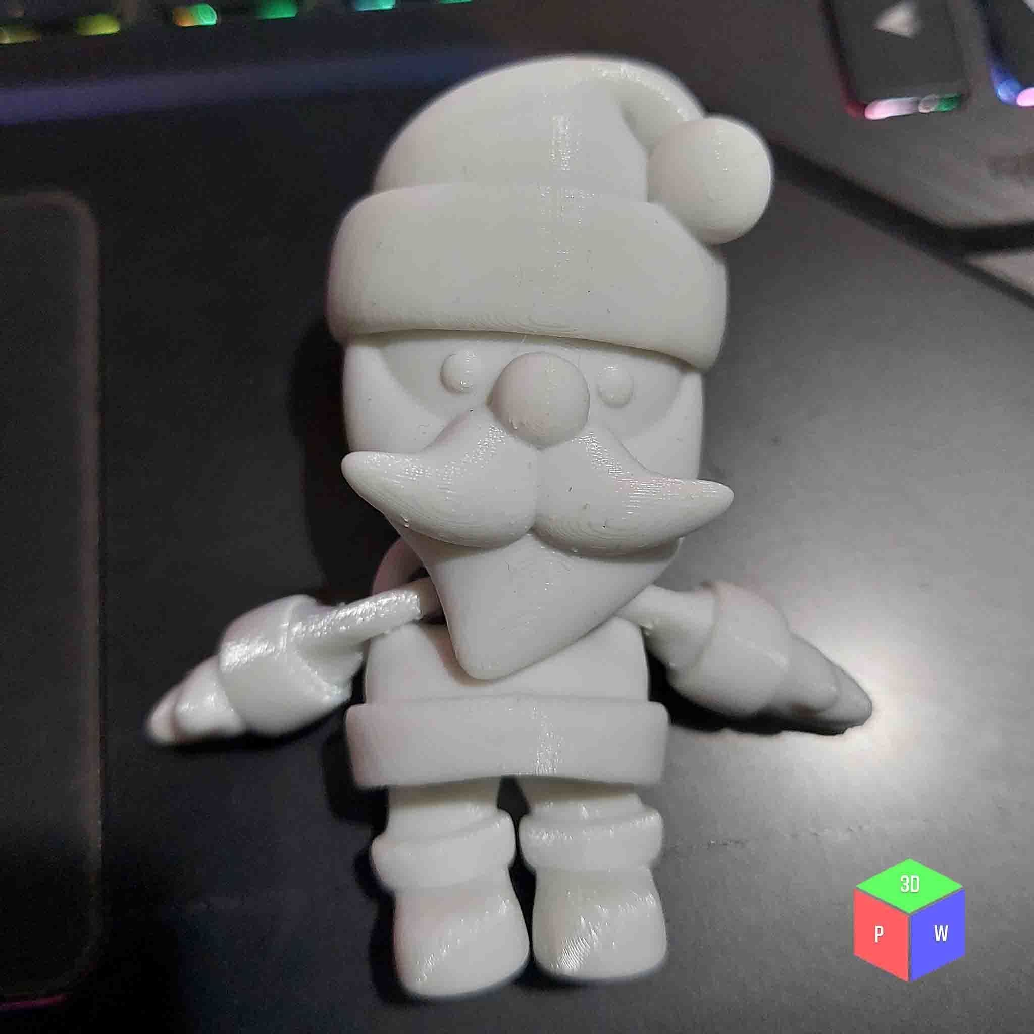 SANTA FLEXI TOY PLUS KEYRING 3D print model_6