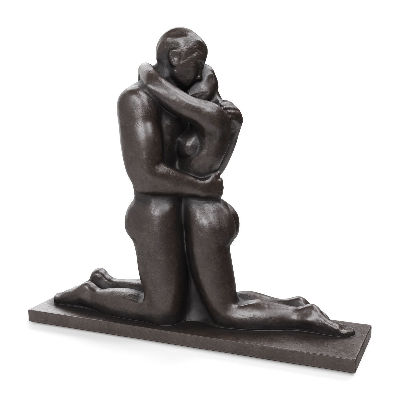 Couple statuette Rodin 3D model_2