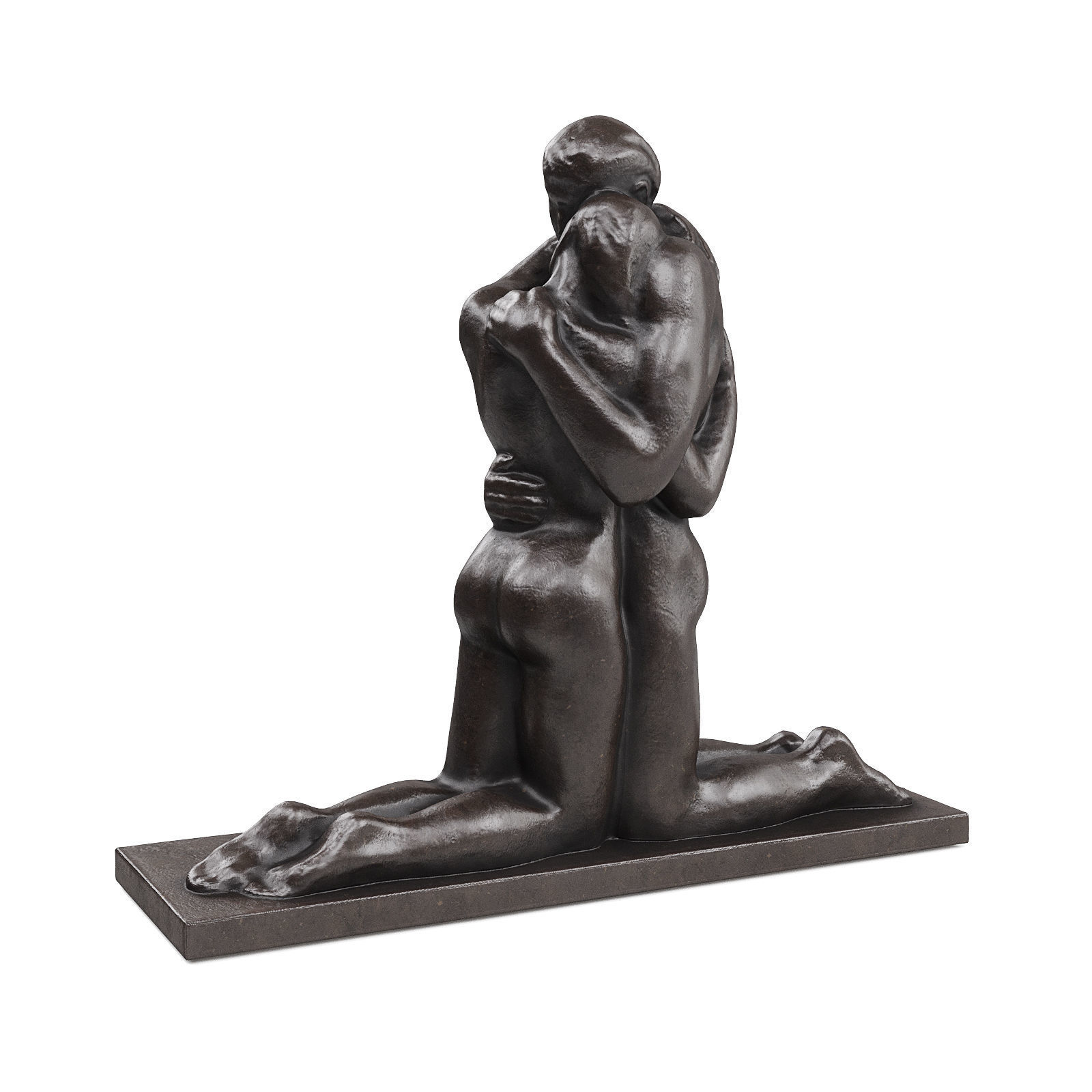 Couple statuette Rodin 3D model_1