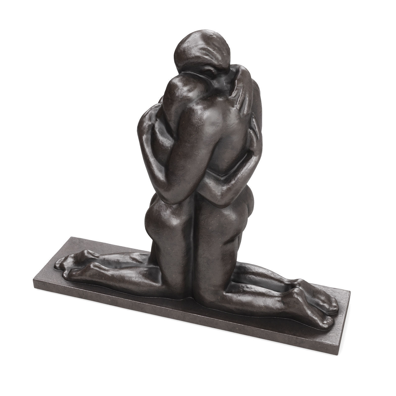 Couple statuette Rodin 3D model_3