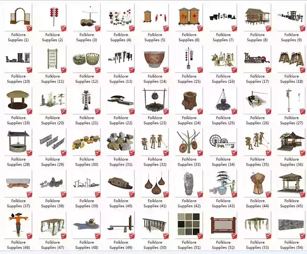 Modern Chinese Rural Utensils Material