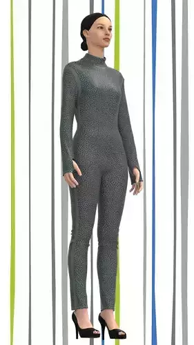 ladies bodysuit Low-poly 3D model
