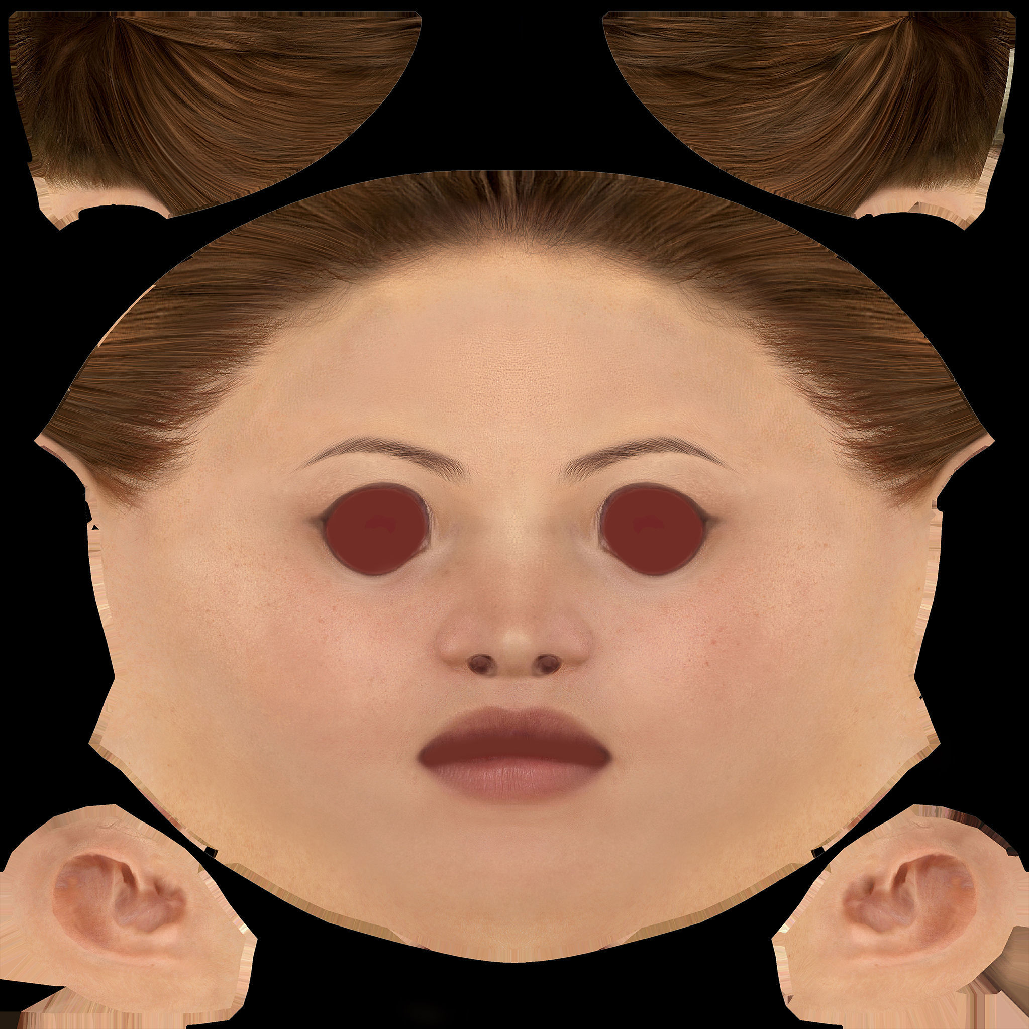 ladies bodysuit Low-poly 3D model_23