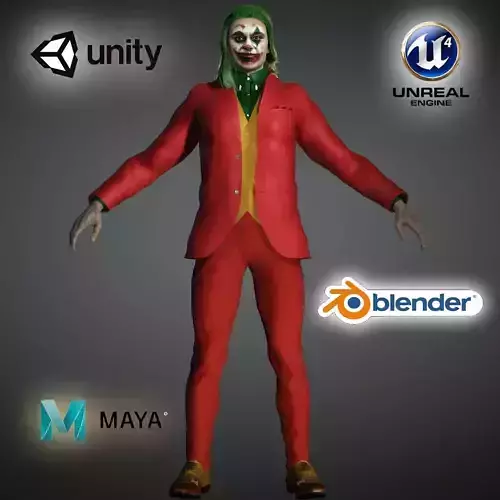 Joker High quality character full Rigged and Animated