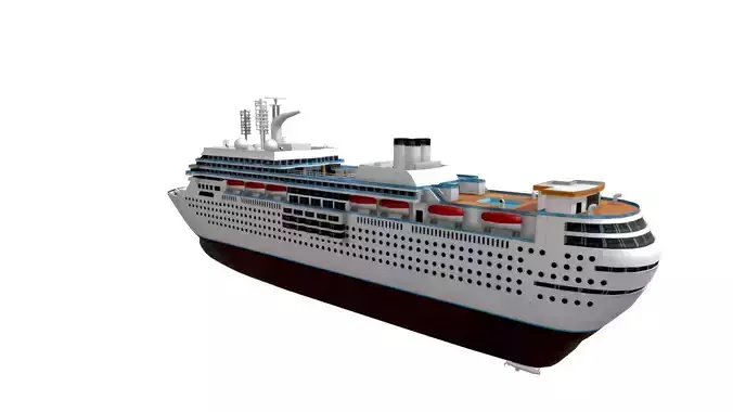 Italian Cruise Low-poly 3D model