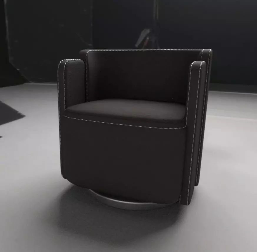 BLACK SOFA 3D model_0