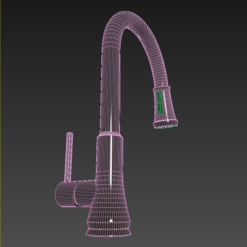 Pfirst Series 1-Handle Pull-Down Kitchen Faucet 3D model_6
