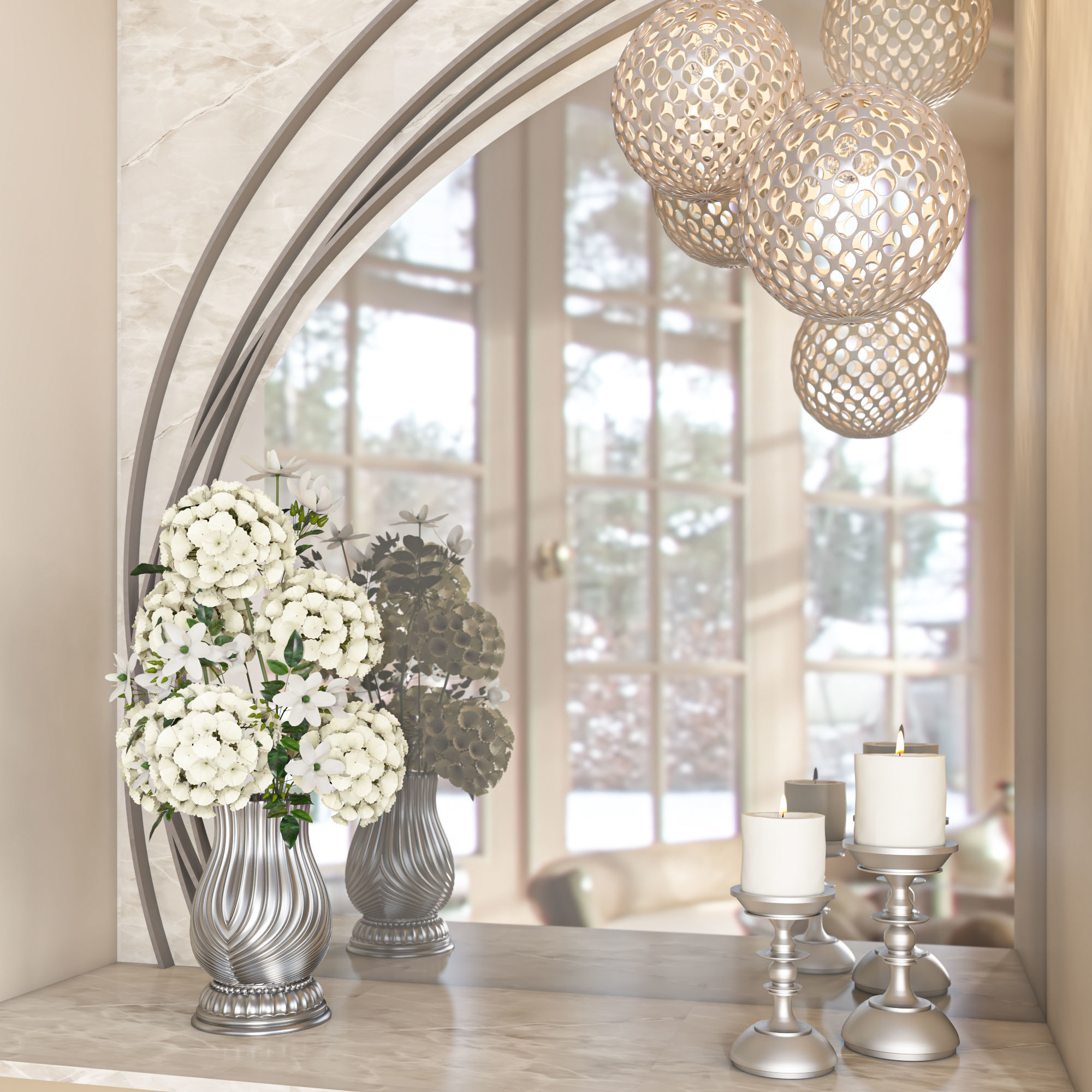 wardrobe 120 3D model_2