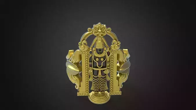 Balaji ring with garuda 3D print model RHINO MATRIX 