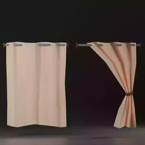 LowpolyCurtain three curtains