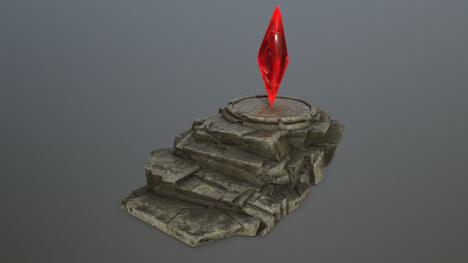 Crystal Ruin Gate Low-poly 3D model_3