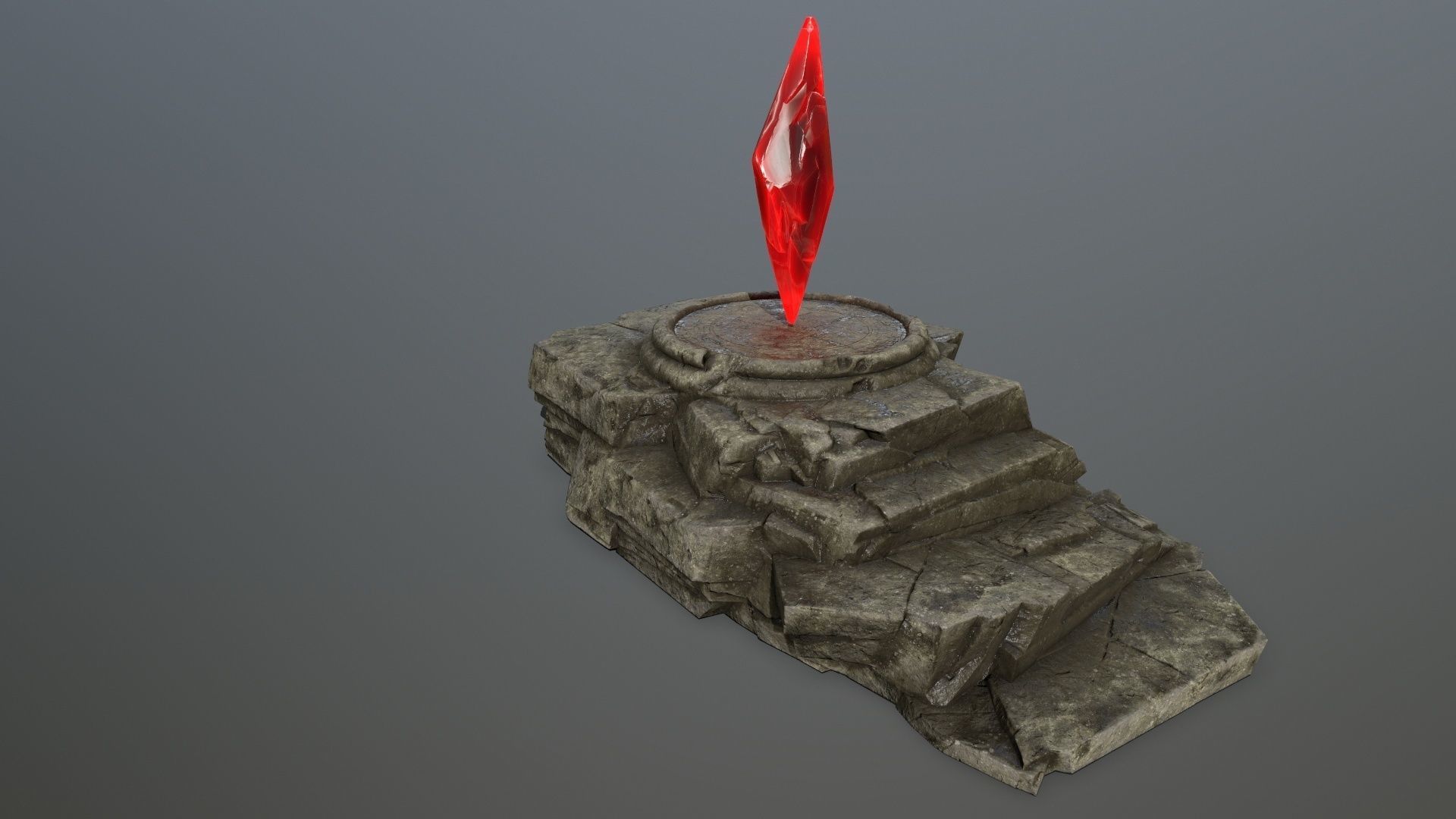 Crystal Ruin Gate Low-poly 3D model_5
