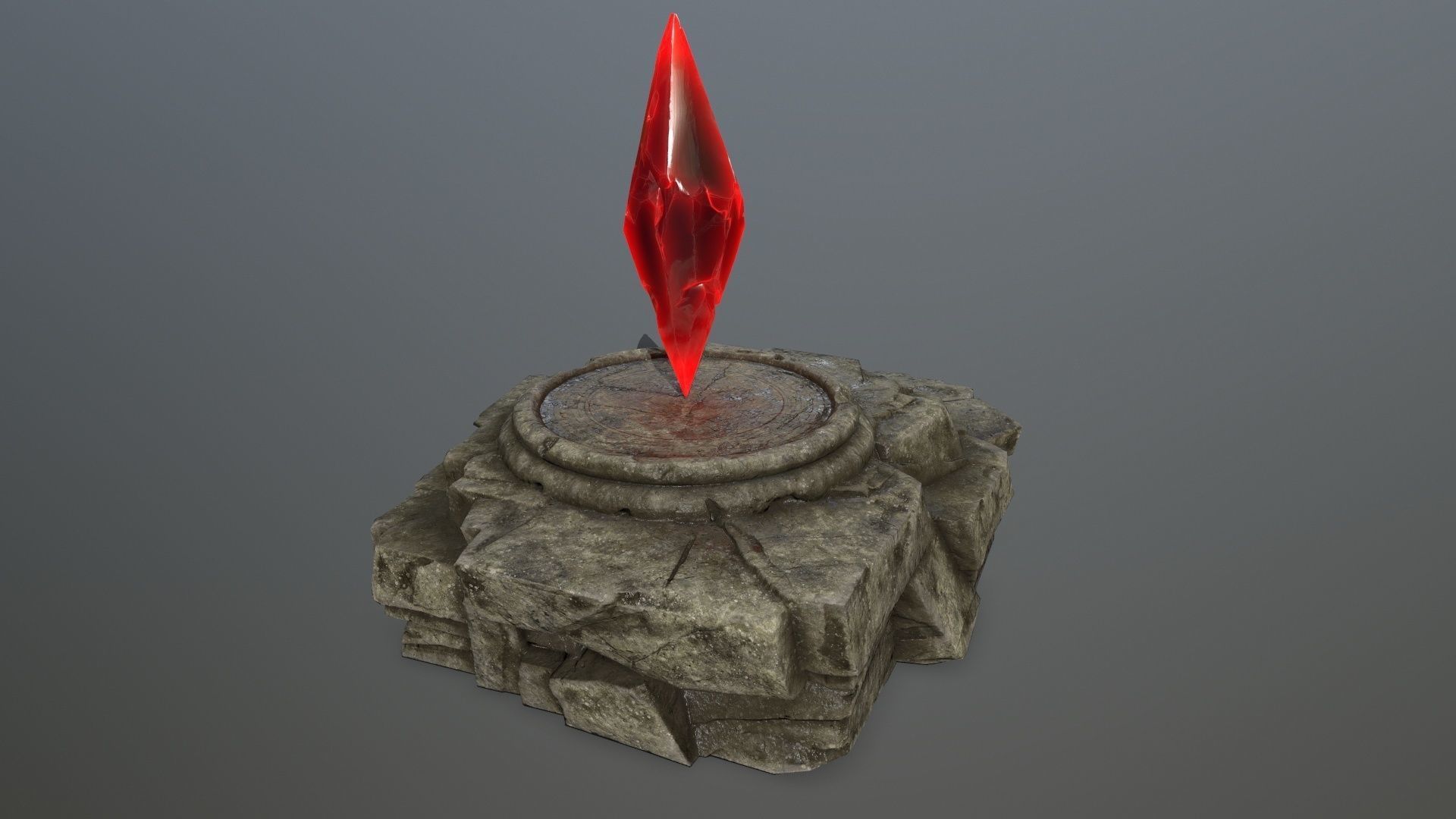 Crystal Ruin Gate Low-poly 3D model_9