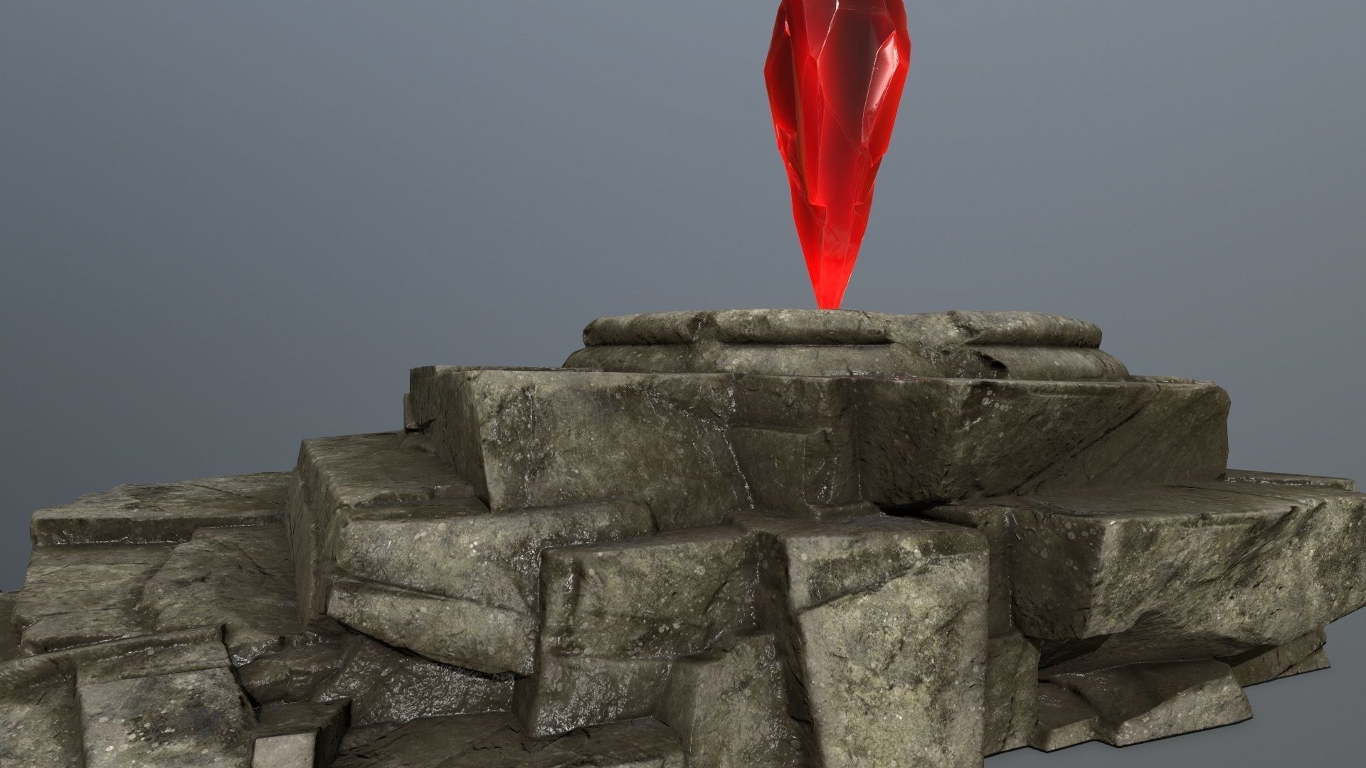 Crystal Ruin Gate Low-poly 3D model_14