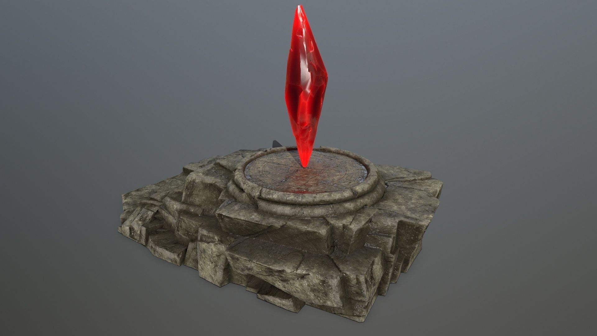 Crystal Ruin Gate Low-poly 3D model_11