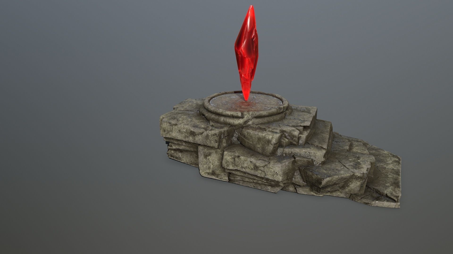 Crystal Ruin Gate Low-poly 3D model_6