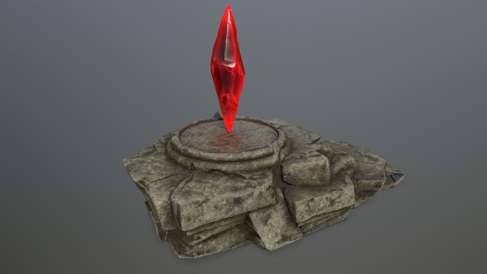 Crystal Ruin Gate Low-poly 3D model_8