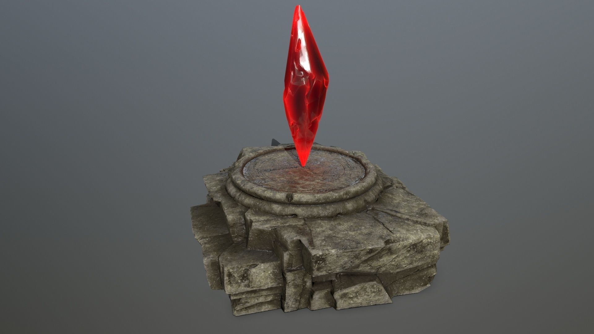 Crystal Ruin Gate Low-poly 3D model_10