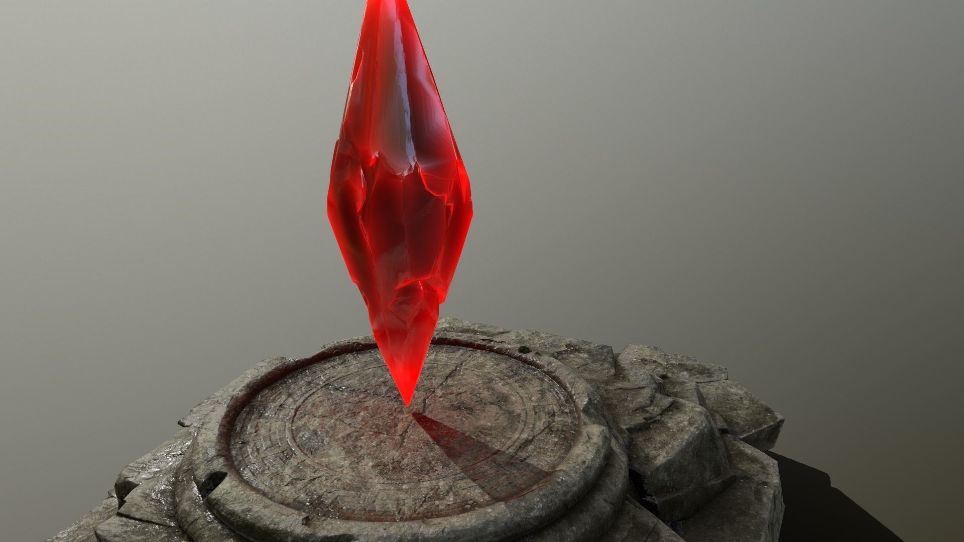 Crystal Ruin Gate Low-poly 3D model_15