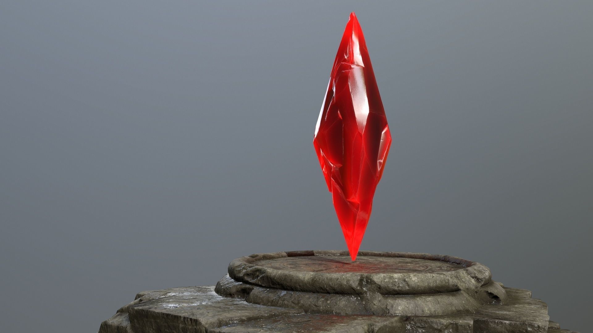 Crystal Ruin Gate Low-poly 3D model_16