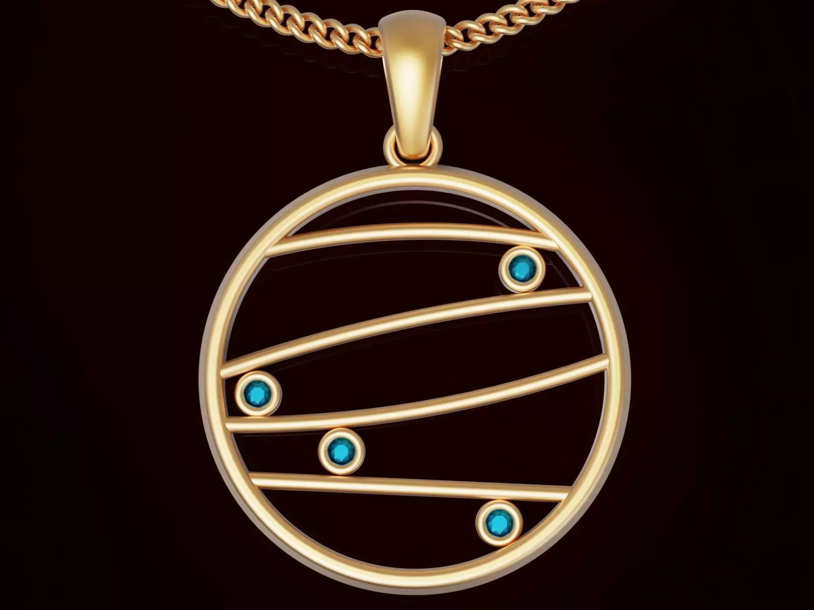 Bars pendant Sculpture jewelry gold silver 3D print model