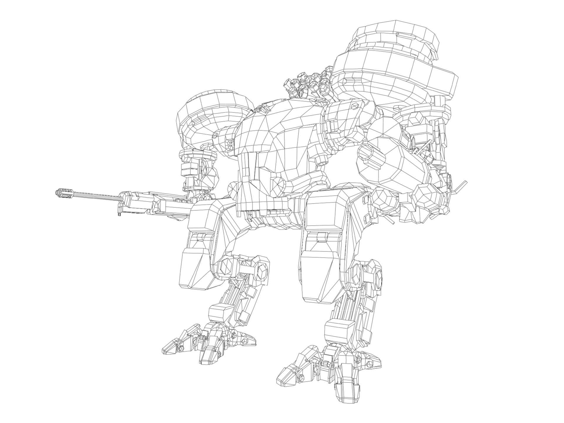 Robot science robot robot model in the future 3D model_5