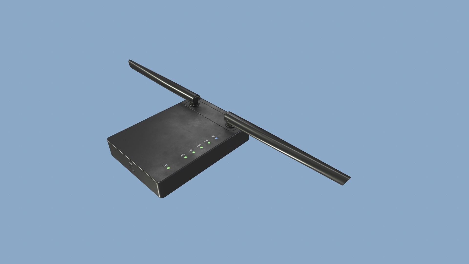 Wi-Fi Router Low-poly 3D model_2