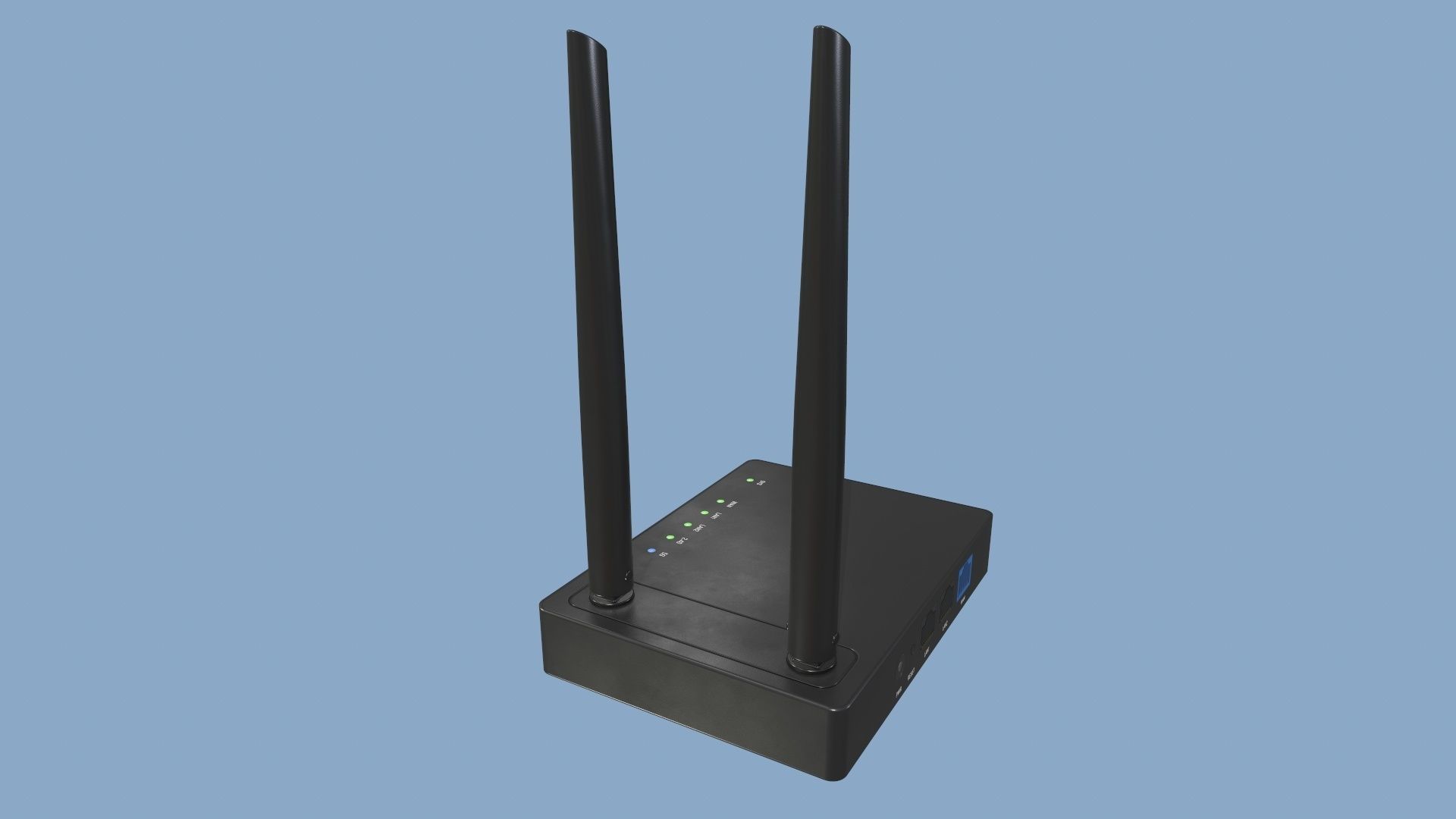 Wi-Fi Router Low-poly 3D model_6