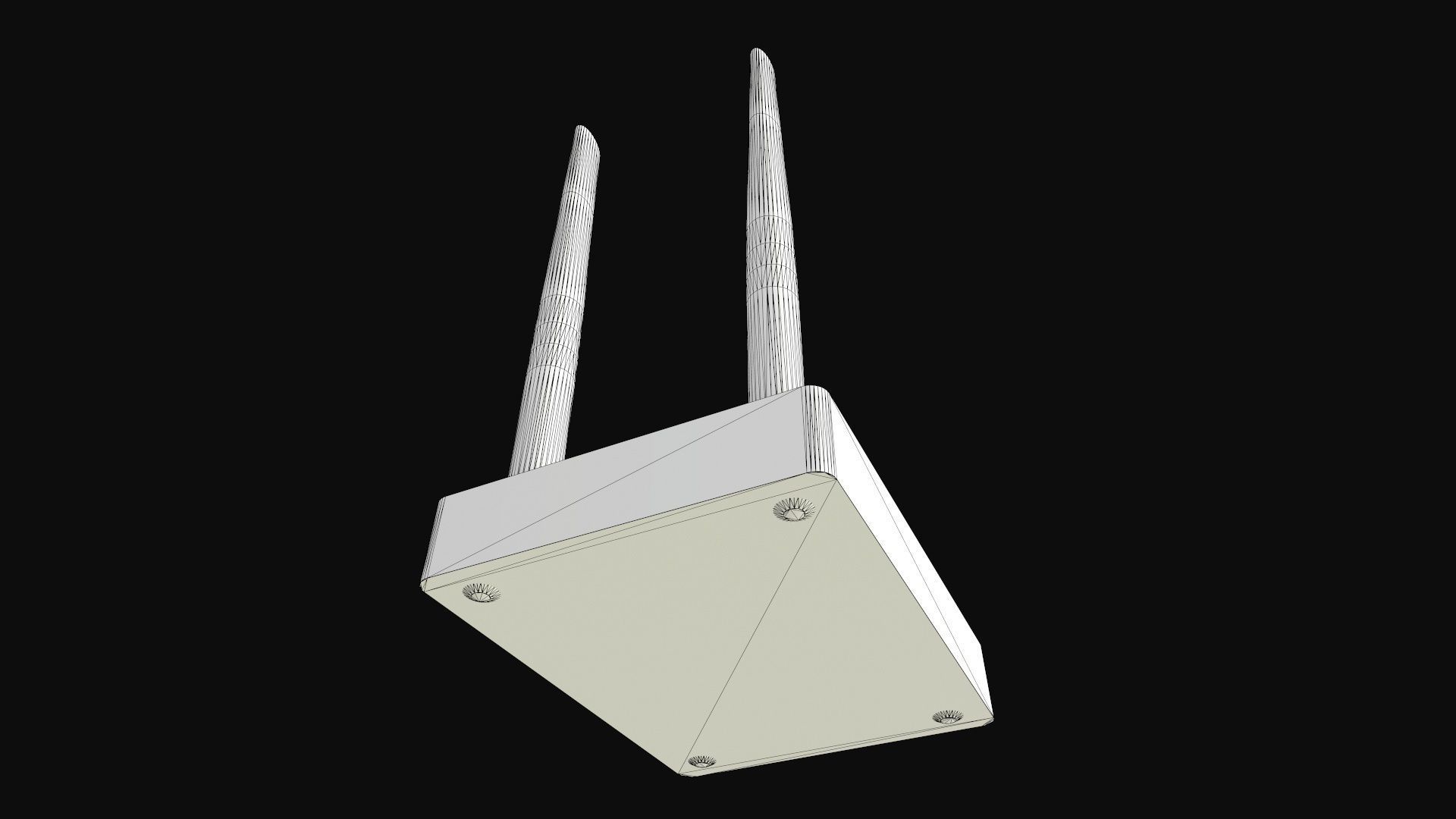 Wi-Fi Router Low-poly 3D model_10