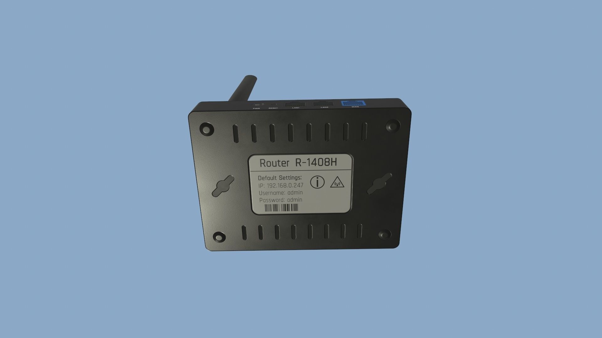 Wi-Fi Router Low-poly 3D model_7