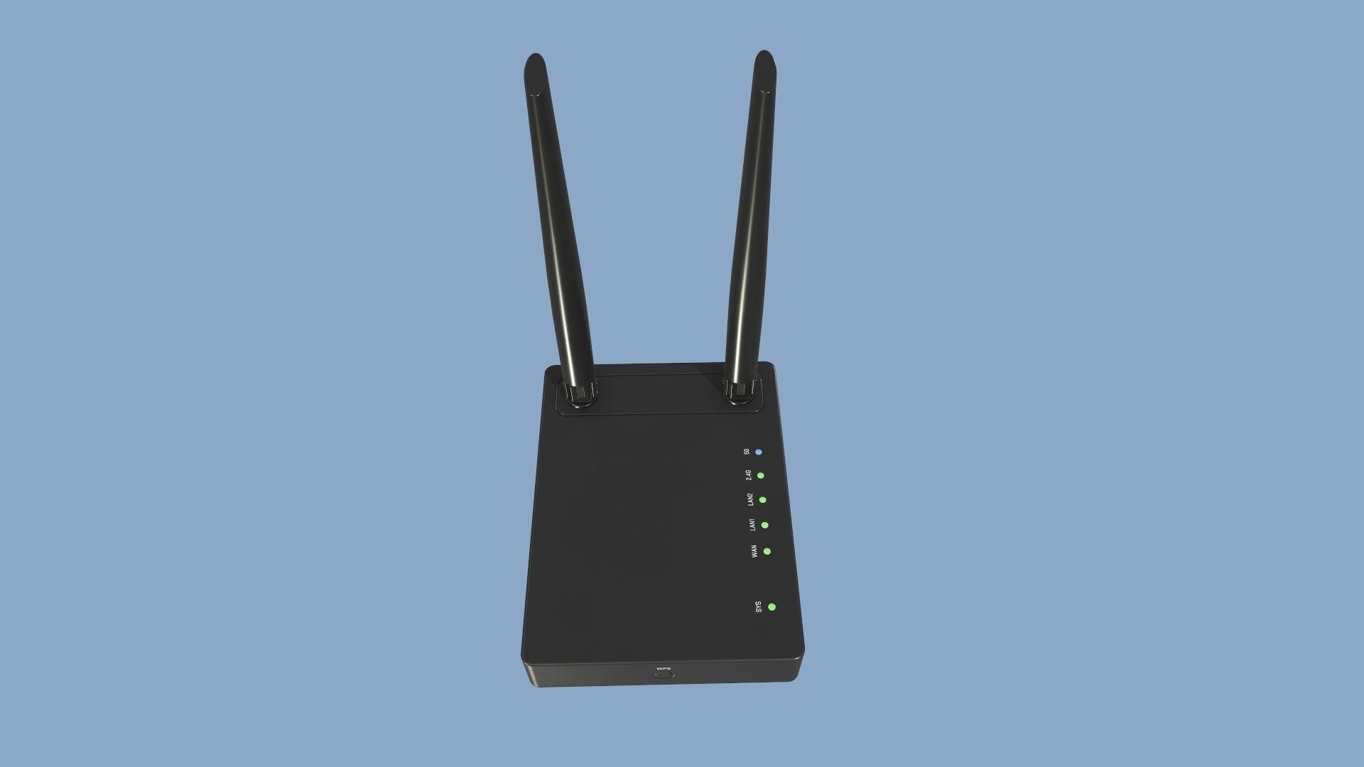 Wi-Fi Router Low-poly 3D model_4
