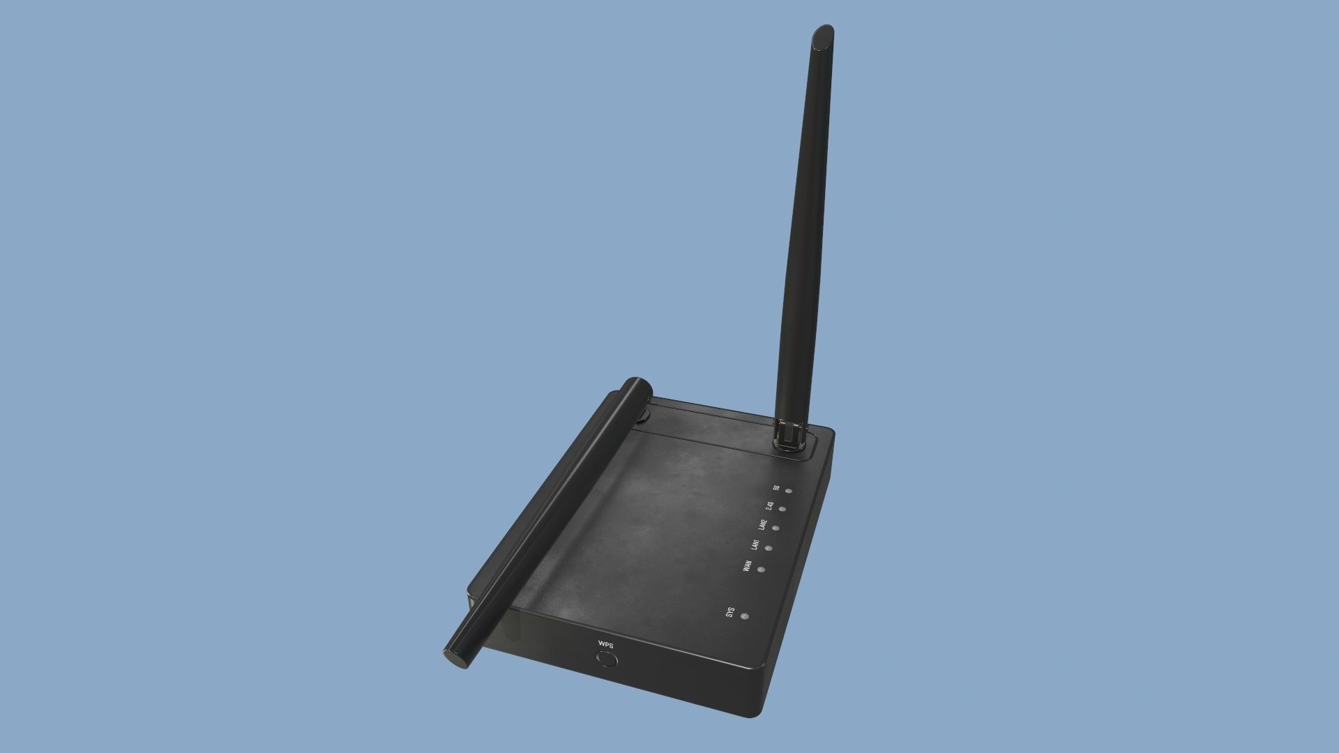 Wi-Fi Router Low-poly 3D model_8
