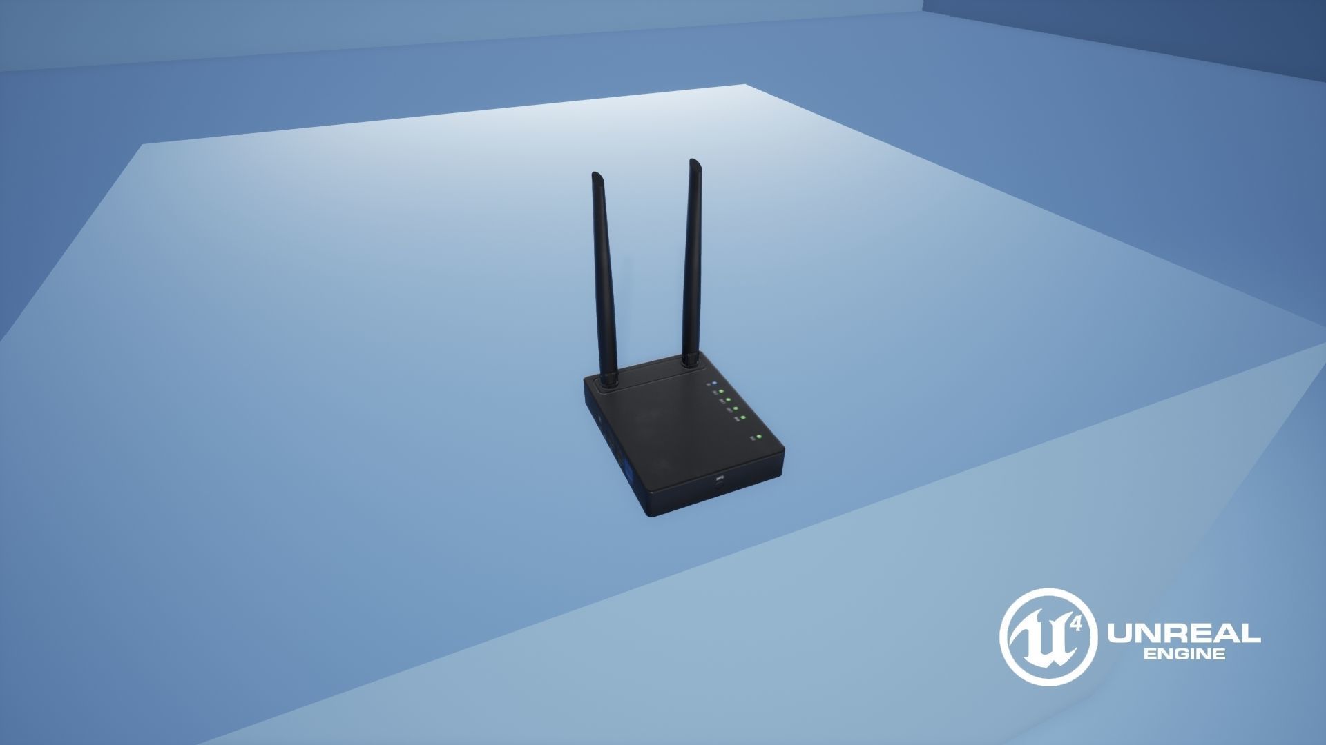 Wi-Fi Router Low-poly 3D model_12