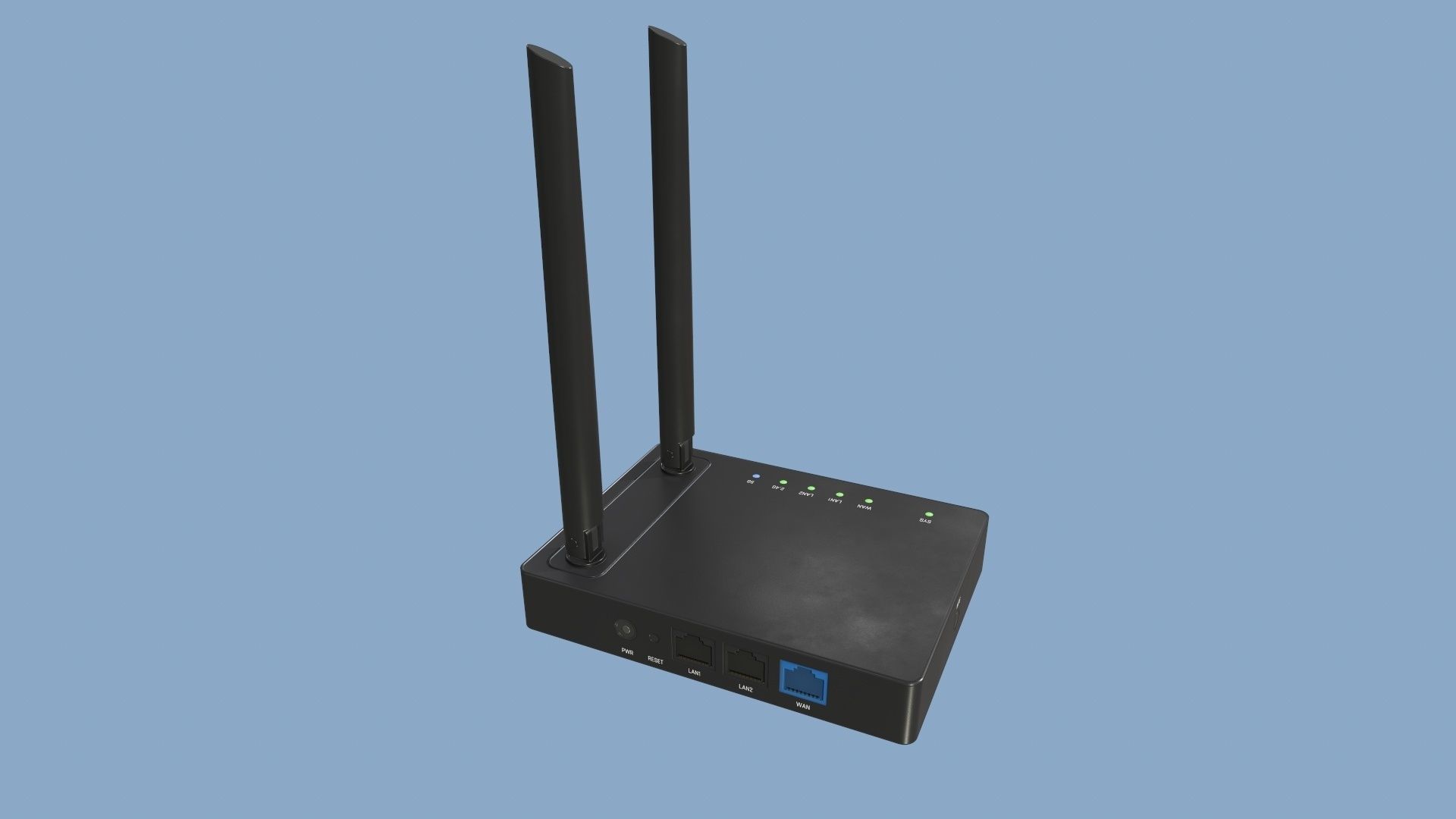 Wi-Fi Router Low-poly 3D model_3