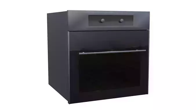 Oven 3D Model with glass door