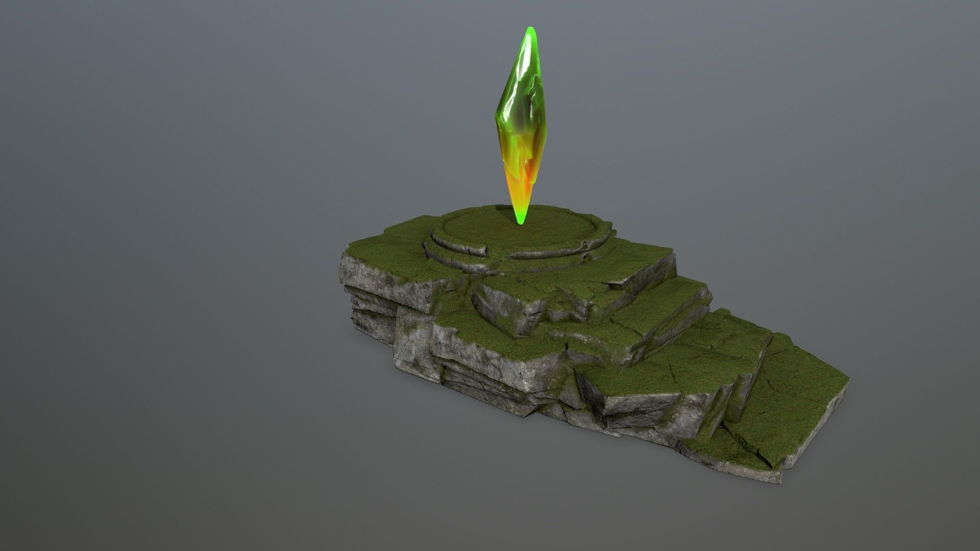 Crystal Ruin Gate Low-poly 3D model_6