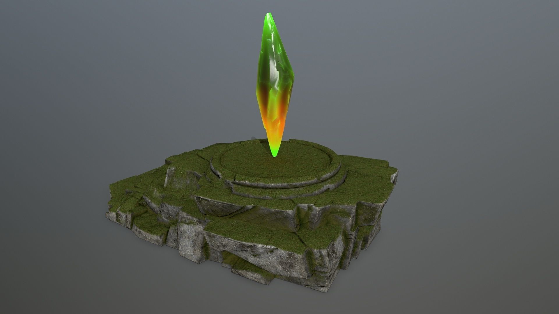 Crystal Ruin Gate Low-poly 3D model_10