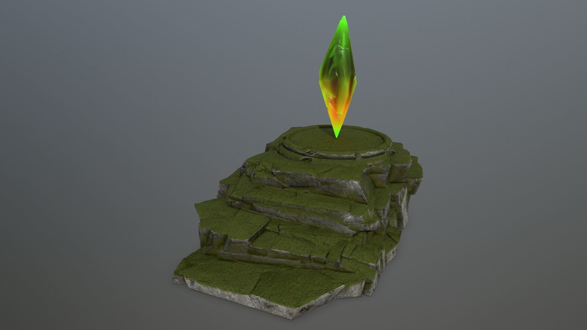 Crystal Ruin Gate Low-poly 3D model_4