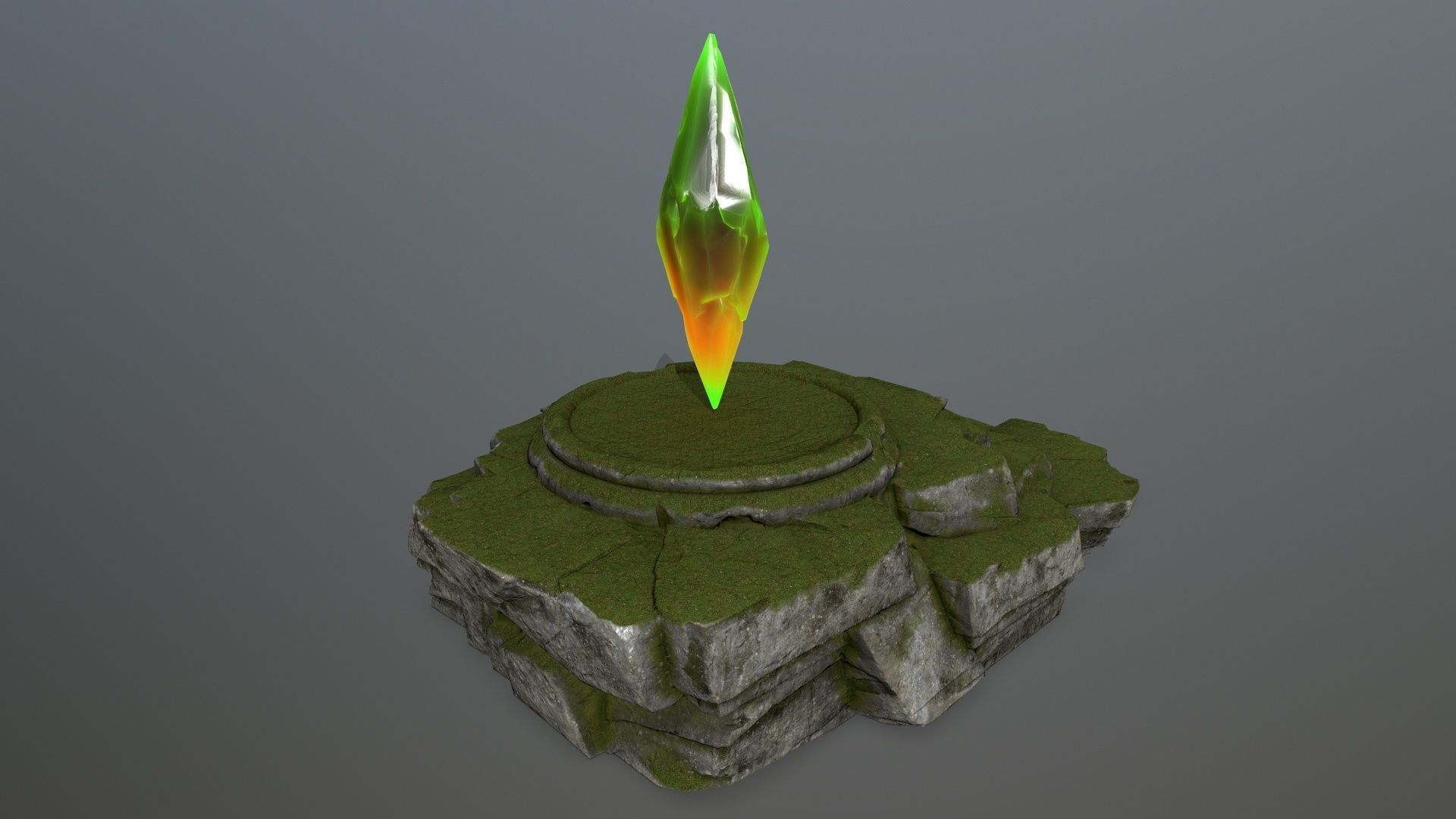 Crystal Ruin Gate Low-poly 3D model_8