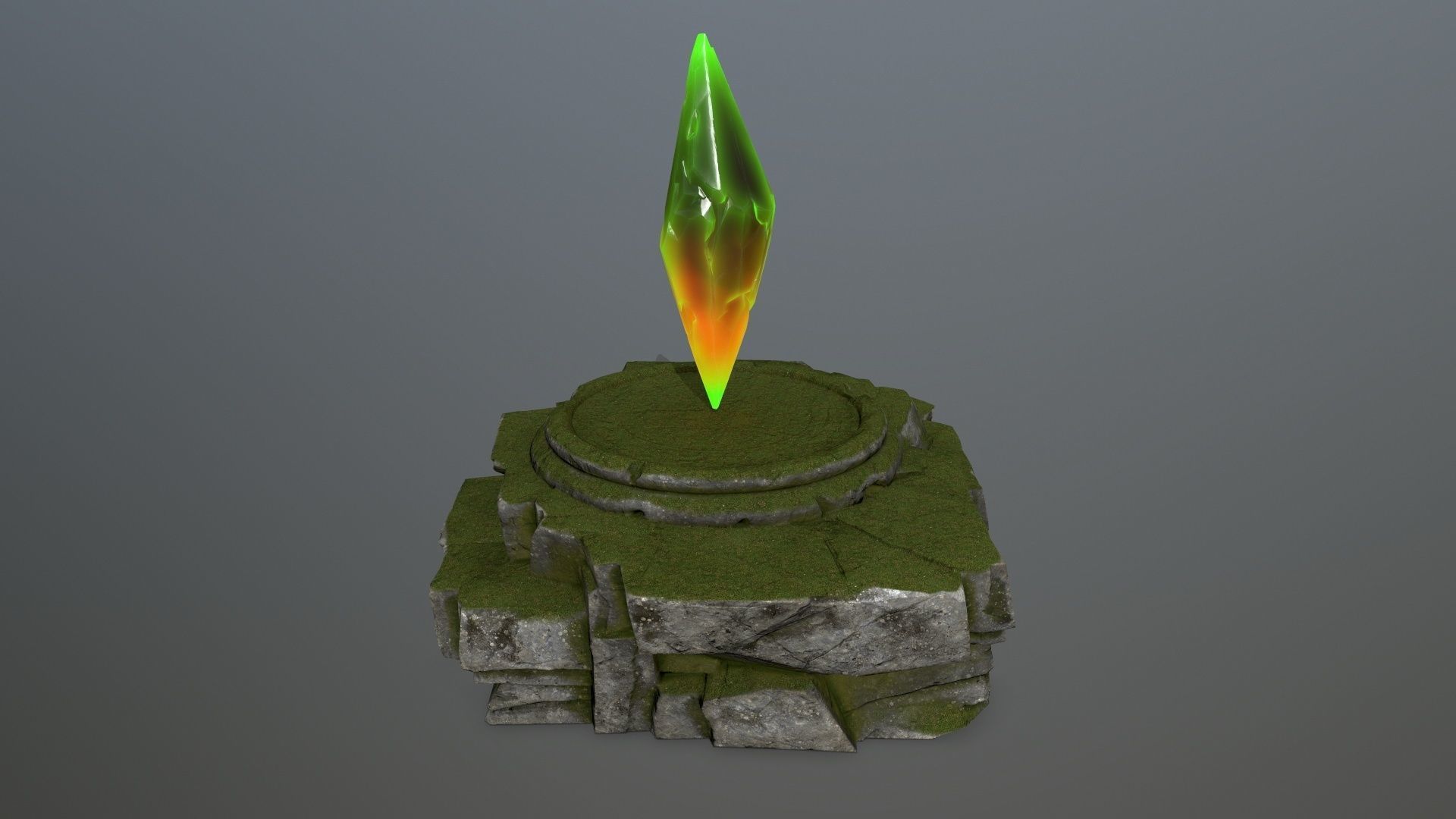 Crystal Ruin Gate Low-poly 3D model_9